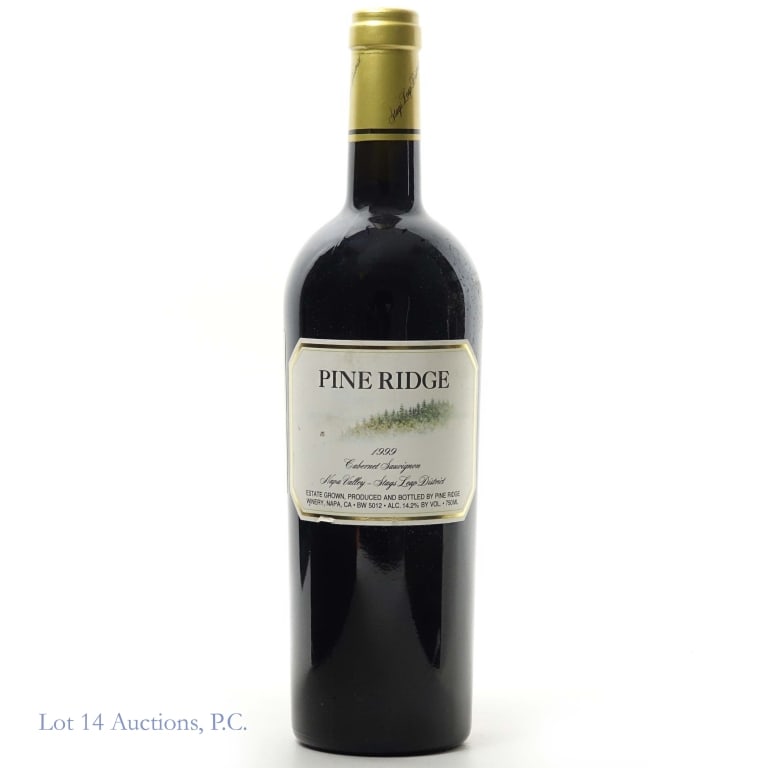 1999 Pine Ridge Stags' Leap District Cabernet: 1999 Pine Ridge Vineyards Stags' Leap District Cabernet Sauvignon, Napa Valley, 14.2% ABV, 750ml.