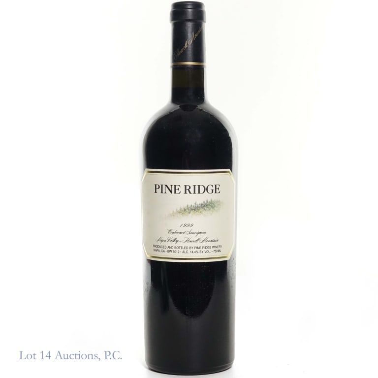 1999 Pine Ridge Howell Mountain Cabernet Sauvignon: 1999 Pine Ridge Vineyards Howell Mountain Cabernet Sauvignon, Napa Valley, 14.4% ABV, 750ml.