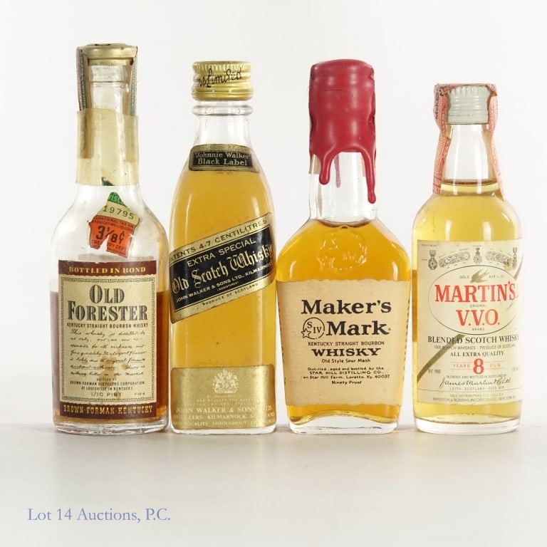 Scotch & Bourbon Mini Bottles (4) (1 of 3)