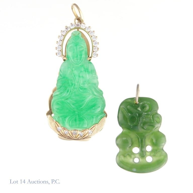 Gold & Jadeite Pendants (1 of 3)