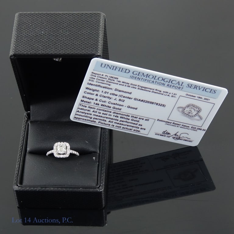 14k W Gold Diamond Ring - 3