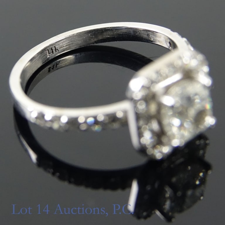 14k W Gold Diamond Ring - 6