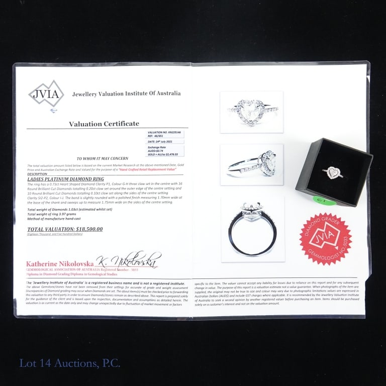 Platinum Diamond Ring w/ ID - 3