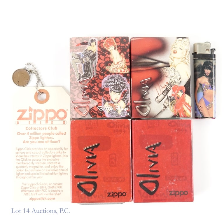 Zippos, Olivia De Berardinis, Bettie Page NIB (4) (1 of 5)