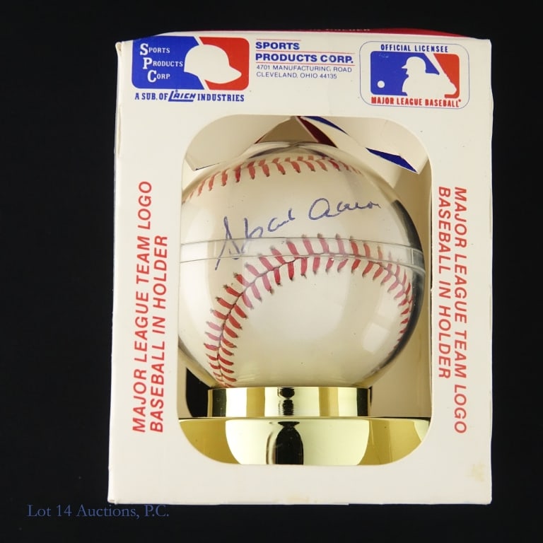 Hank Aaron Signed Baseball (1 of 2)