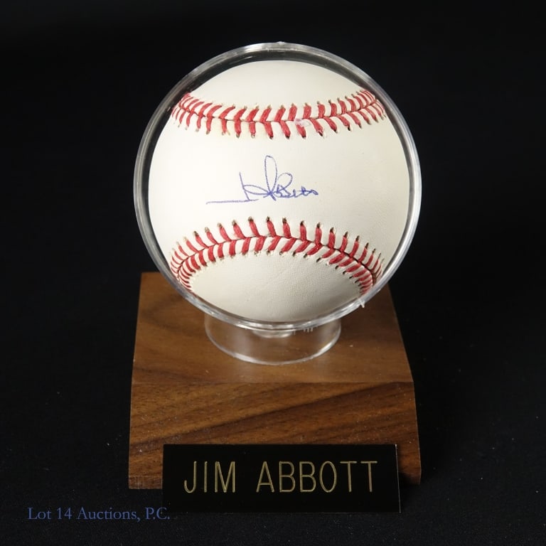 Thomas McDowell Abbott Signed Baseballs - 4