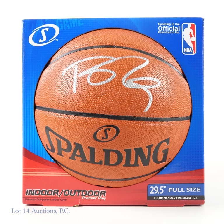 Rajon Rondo Signed Basketball (JSA Witnessed): Spalding NBA Game Ball Series Basketball (Adam Silver, Commissioner). Signed in silver by Rajon Rondo. JSA sticker (WP283528). Their website indicates this was part of the Witnessed Protection