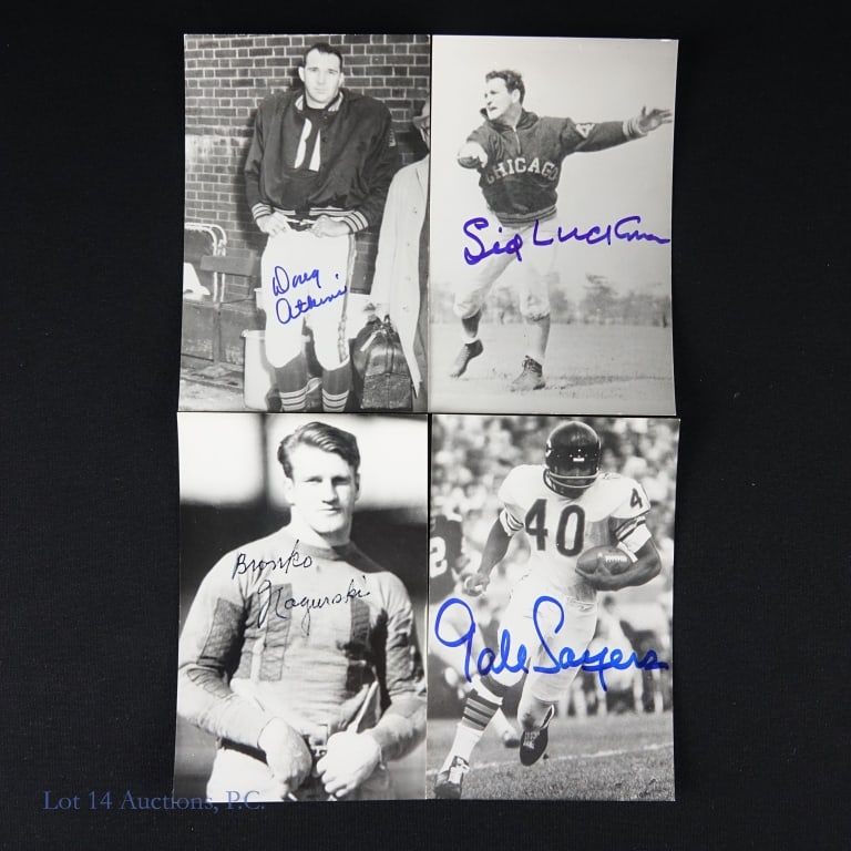Chicago Bears Signed Postcards (10) - 2