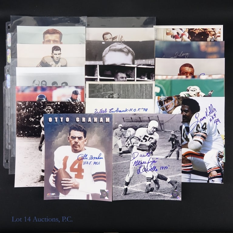 NFL Football Signed Pictures (17): *** This lot is sold "as is" with no guarantees or COAs. *** Collection of Seventeen (17) autographed 8" x 10" color pictures (except where noted) - featuring players from the Arizona Cardinals, Cleve