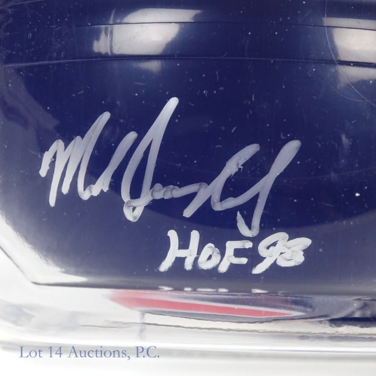 Singletary & Hampton Signed Mini Helmets COA - 3