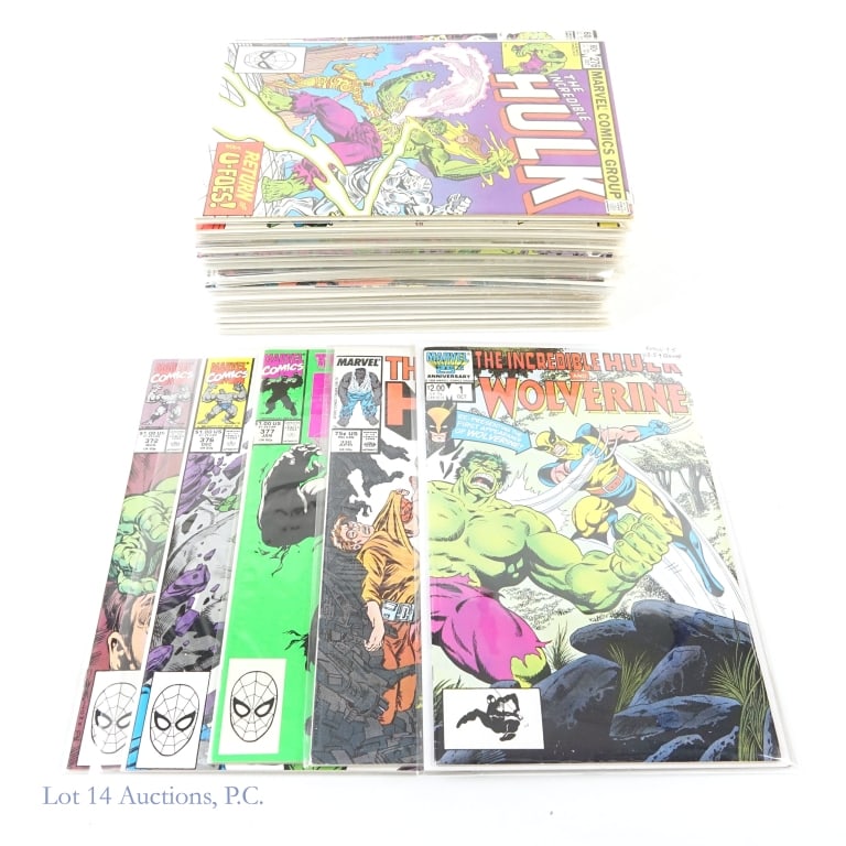 Incredible Hulk, Key Issues, MARVEL (+40): Incredible Hulk, Key Issues, MARVEL (+40). Collection of over 40 Incredible Hulk comic books with a complete run from #371-393 and multiple Key Issues. Some Key Issues include: #330 - First cover