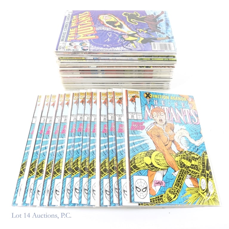 The New Mutants, Key Issues, MARVEL (+50): The New Mutants, Key Issues, MARVEL (+50). Collection of over 50 The New Mutants comic books with multiple Key Issues. Key Issues included: #1 - Third team appearance, Origin of Karma; #91 - First app