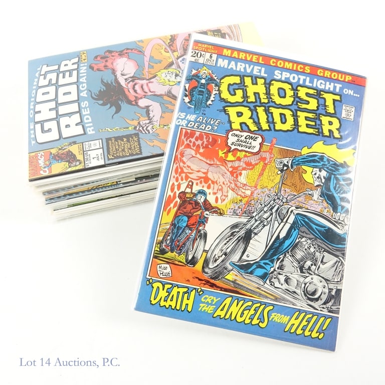 Marvel Spotlight #6, Key Issue, MARVEL (20): Marvel Spotlight #6, Key Issue, MARVEL (20). Collection of 20 comic books featuring Ghost Rider including a Key Issue of Marvel Spotlight on #5 - Second appearance of Ghost Rider, Johnny Blaze. 