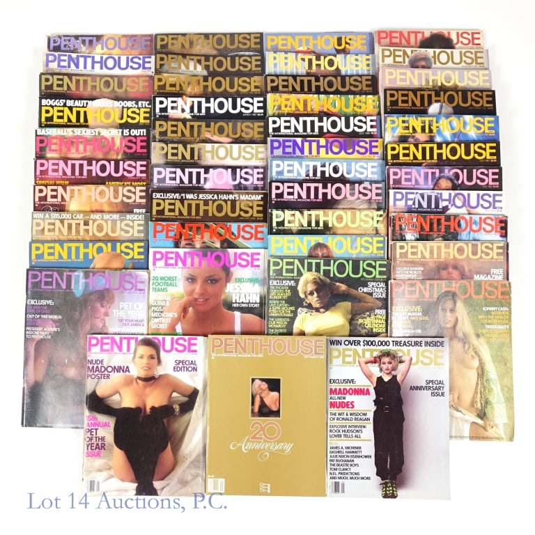 XXX Penthouse 80's Madonna Cover (+40): XXX Penthouse 80's Madonna Cover (+40). 18 AND OVER. MATURE CONTENT. LIKE A VIRGIN. Collection of OVER 40 Penthouse magazines mainly from the 1980's including nude Madonna poster, Madonna cover and 20