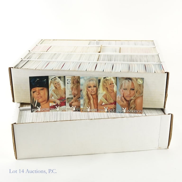 XXX Adult Cards, Page, Anderson, McCarthy, More: XXX ADULT TRADING CARDS. MATURE AUDIENCES ONLY ****** Two 4-row boxes of trading cards - Betty Page, Jenny McCarthy, Pamela Anderson, Varga, George Petty, Pinups Uncovered. Many are complete sets. Tot
