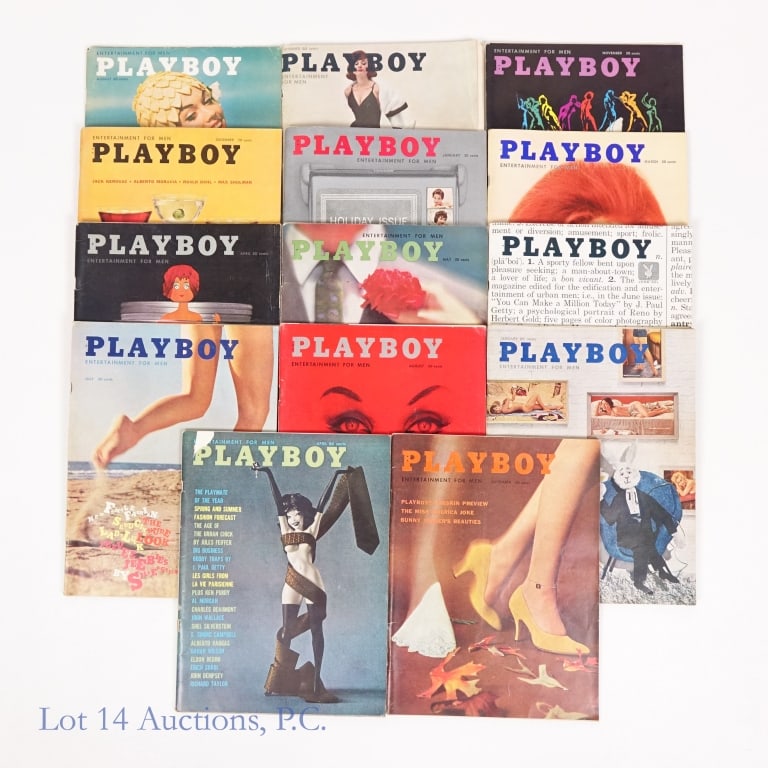XXX Playboy Aug. '59 - Aug '62 w/CF (14) (1 of 6)