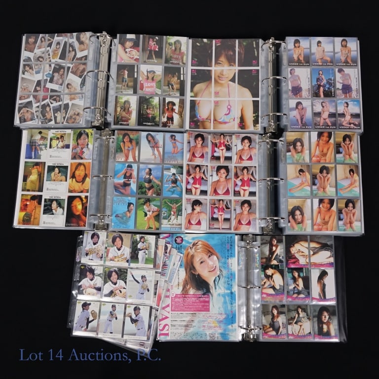 Japanese Idol / Bikini Model Cards (+2600): Japanese Idol / Bikini Model Cards (+2600). Collection of over 2600 trading cards in binders that are mainly Japanese Idol / Bikini Model. Majority of cards are Bomb! brand. Most sets are