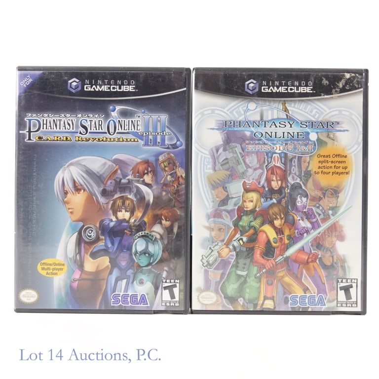 Nintendo GameCube Phantasy Star Online I&II+III: Nintendo GameCube Phantasy Star Online Episode I & II and Phantasy Star Online Episode III C.A.R.D. Revolution. Both games in original cases with booklets.