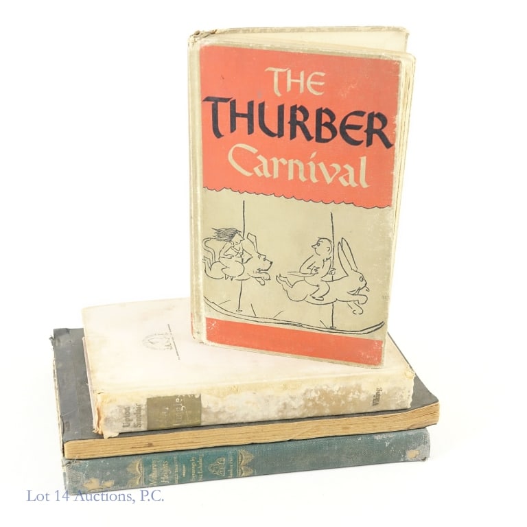 Four Antique Books incl. Bronte, Sinclair, & More: Four books printed in the first half of the 20th century in varying condition. The first is a copy of Upton Sinclair's "The Jungle", hardcover, published in 1946 by The Viking Press. The cover is