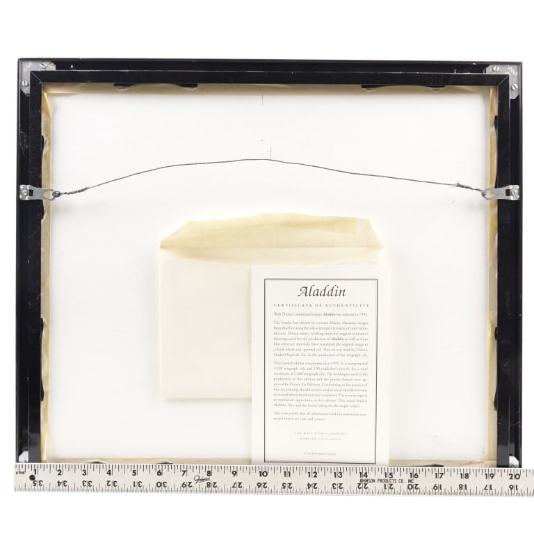 1992 Aladdin Framed Serigraph Cel - 5