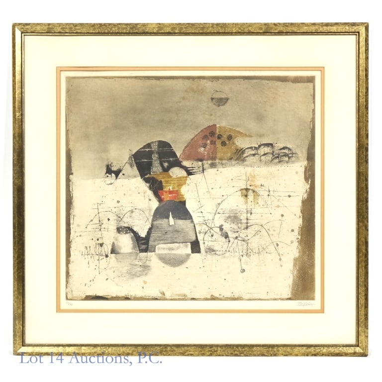 Johnny Friedlaender - Collines III Signed Etching - 2