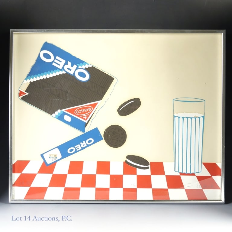 Lee R Lerfald "Oh Oh Oreos!" Pop Art Sgd & #ed: Vintage pop art by artist Lee R Lerfald titled "Oh, Oh, Oreos!" Titled and signed by the artist in pencil across the bottom, as well as numbered 22/185. Dimensions inside frame are approximately