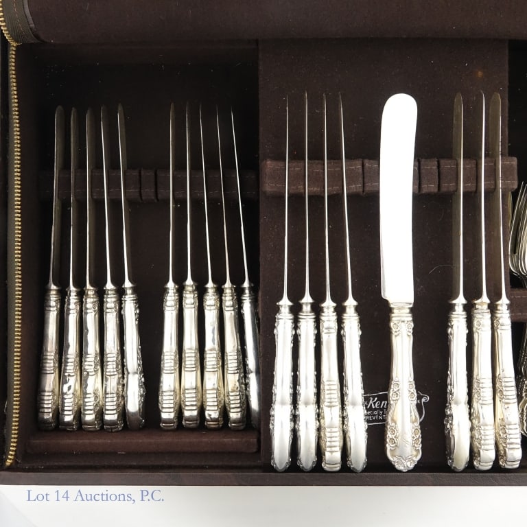 Large Sterling Silver (& More) Flatware Set - 2