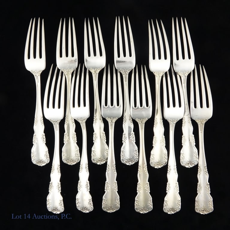Large Sterling Silver (& More) Flatware Set - 9