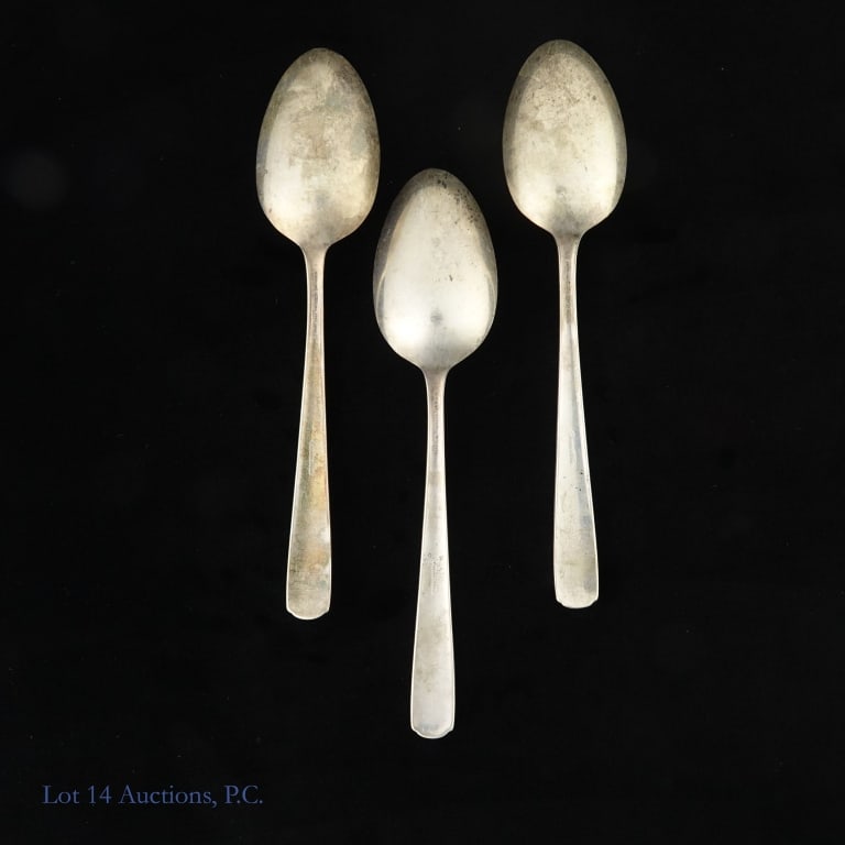 3 Gorham Sterling "Camellia" Serving Spoons - 3