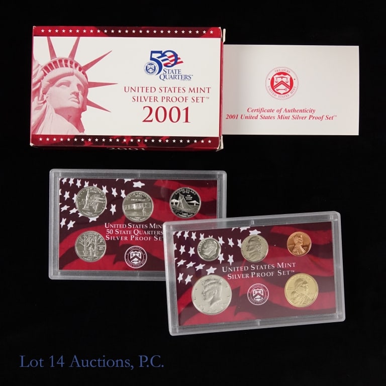 2001-S U.S. Mint 90%-Silver 10-Coin Proof Set (1 of 4)