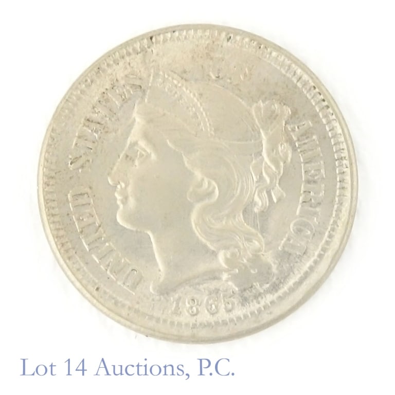 1865 US Nickel 3-Cent Piece (BU*) (1 of 2)