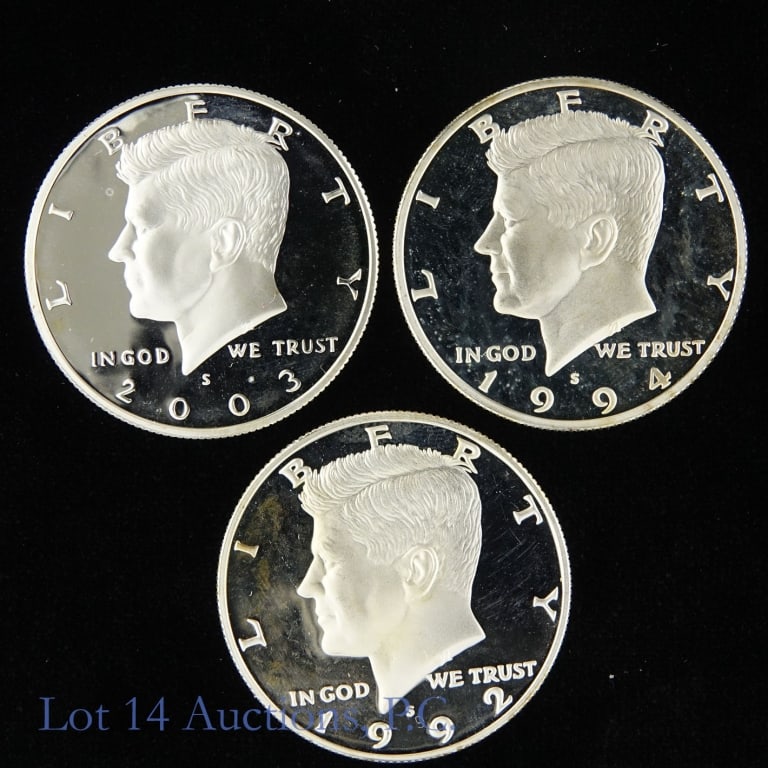 1994s - 2003s USA Silver Cameo Prf Kennedy 50c, 3 (1 of 2)