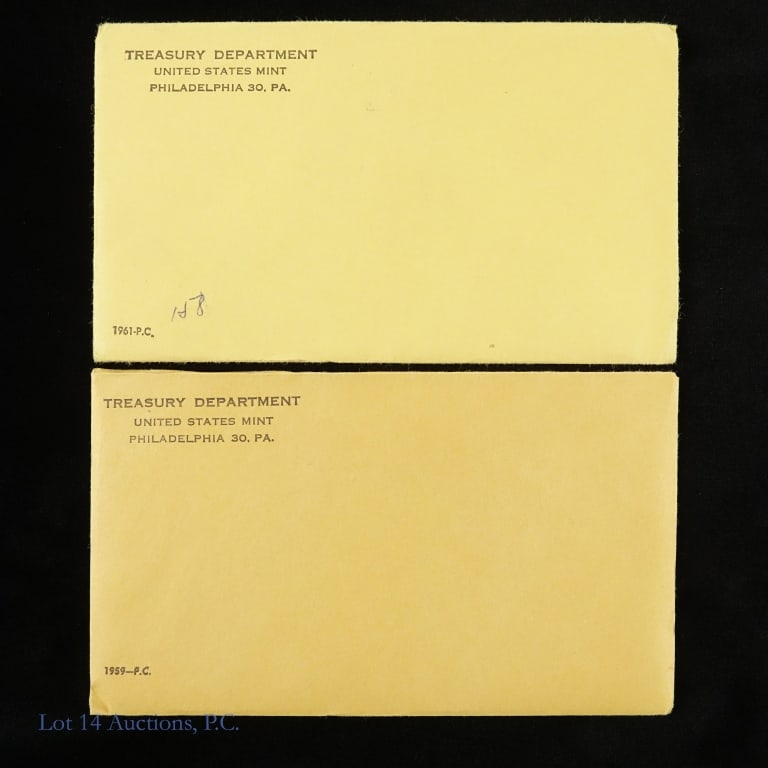 1959 & 1961 USA 90%-Silver Proof Sets In OGP (1 of 3)