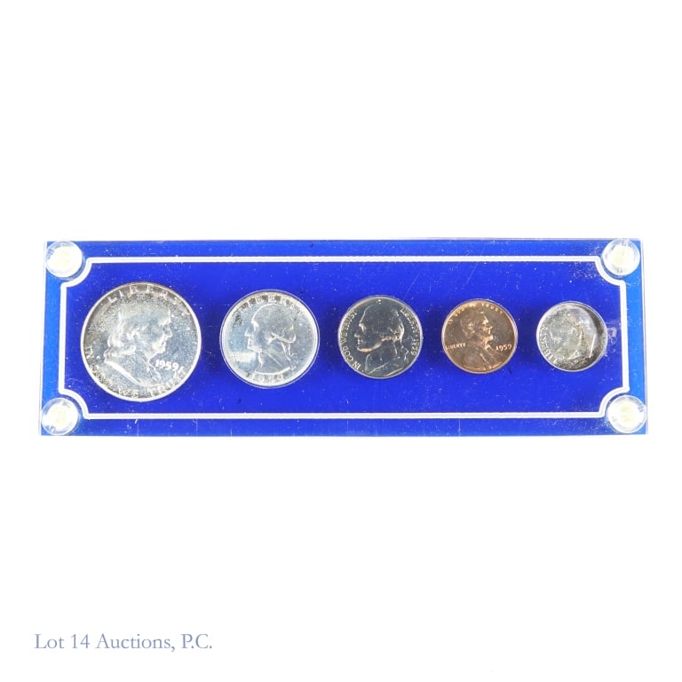 1959 (P) US Silver Proof 5-Coin Set (1 of 2)