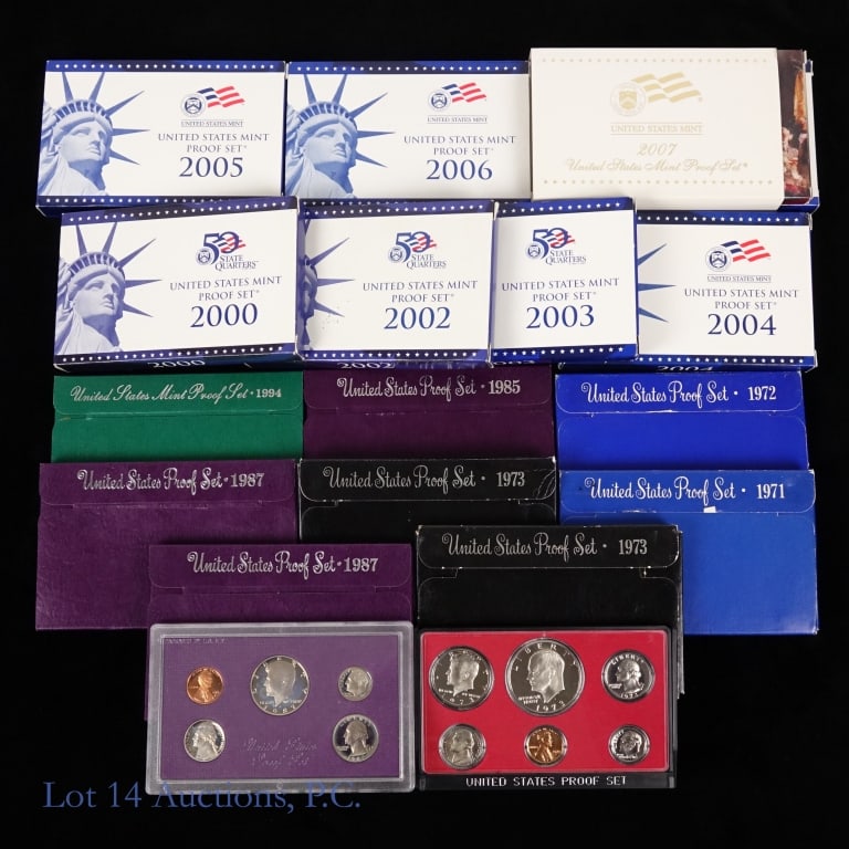 1971s - 2007s U.S. Mint Clad Proof Sets (15) (1 of 2)