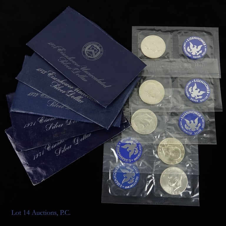 1971s - 1974s USA 40%-Silver UNC IKE in OGP (5) (1 of 2)