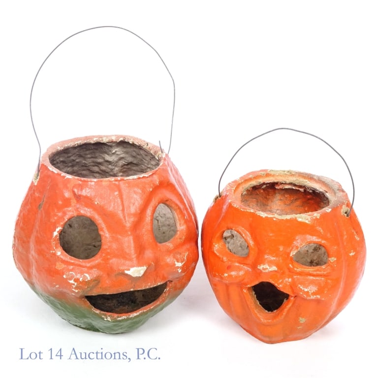 Vintage Papier Mache Jack-O-Lanterns (2) (1 of 8)