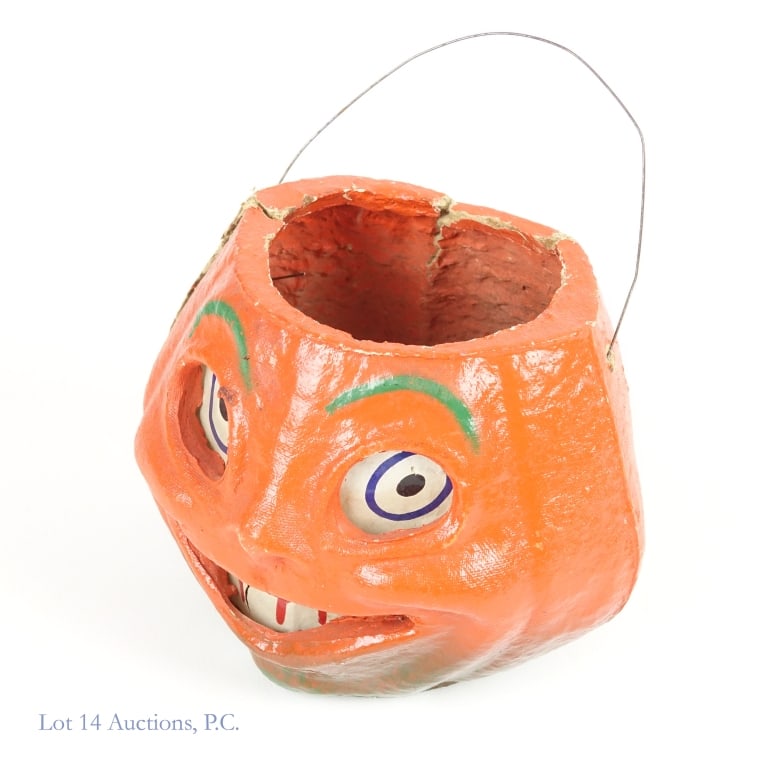 Papier Mache Jack-O-Lantern W/Insert (2) - 5