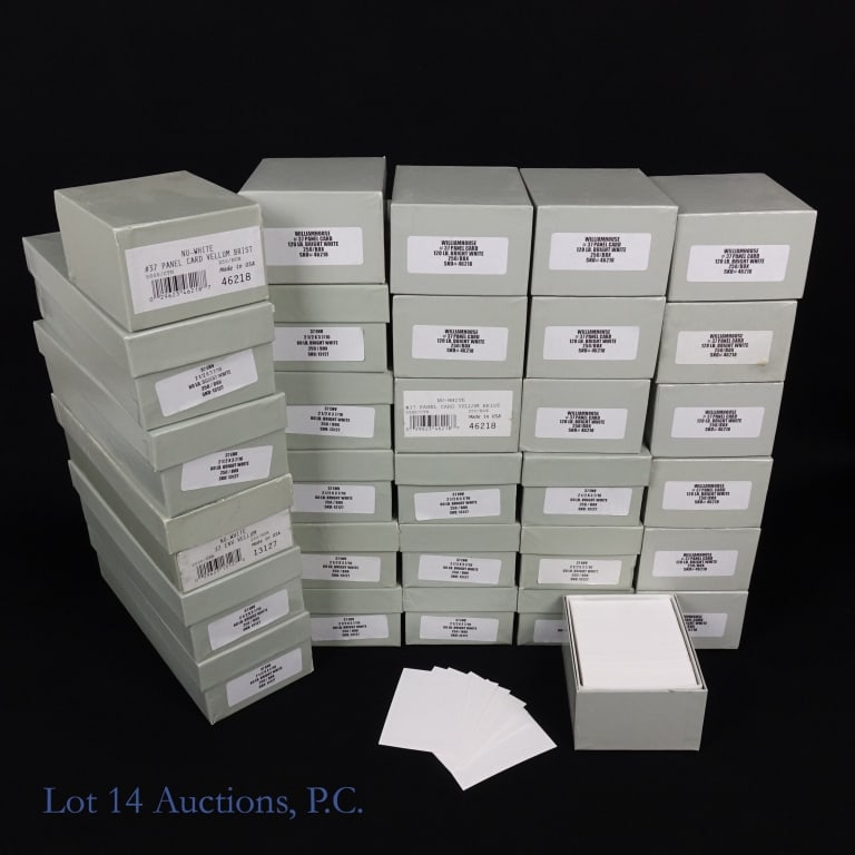 Williamhouse #37 Panel Cards & Envelopes (3750): Williamhouse #37 panel cards, 2.25" X 3.25", 120 lb. bright white, 250 per box, 15 boxes, approximately 3750 panel cards *** Matching #37 envelope, 2.5" X 3.5", 60lb. bright white, 250 per
