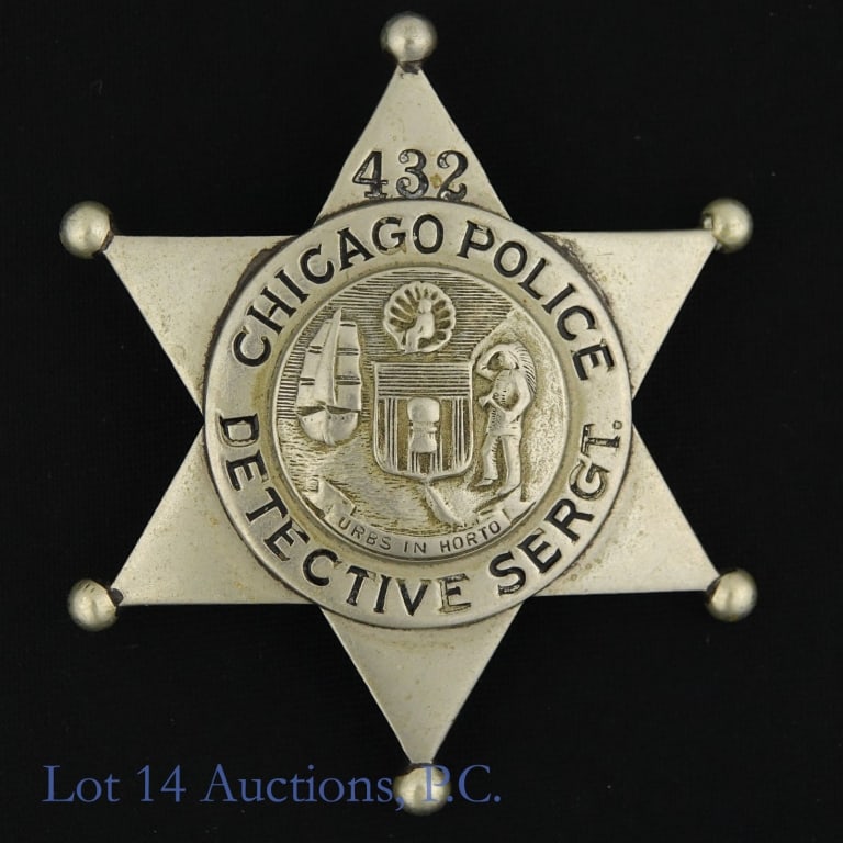 Chicago Police Detective Sgt. Badge #432, OBSOLETE (1 of 2)