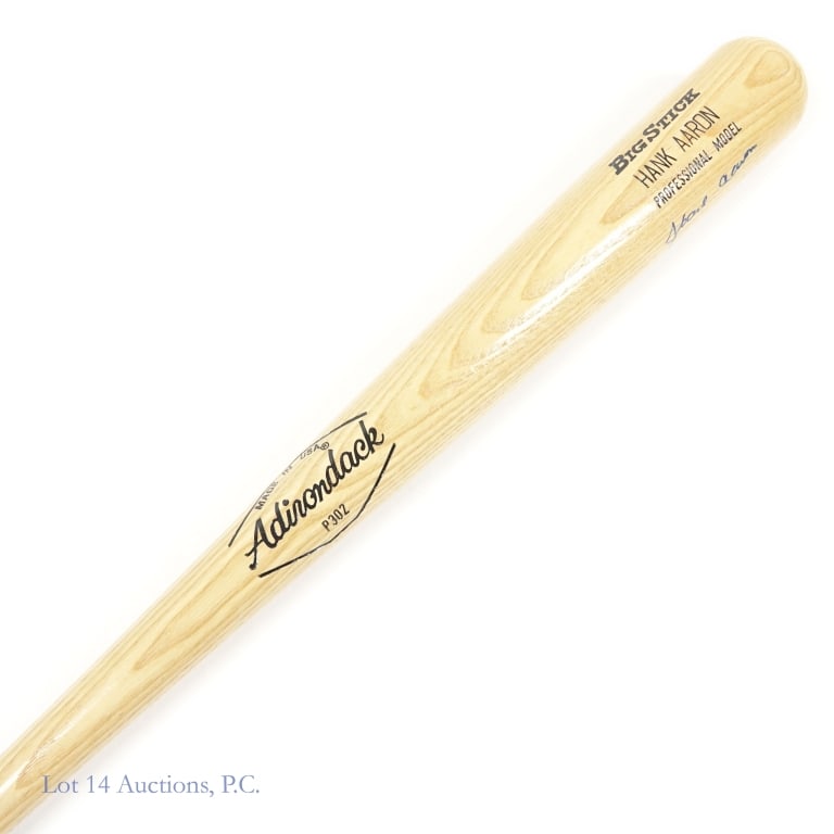 Hank Aaron Signed Baseball Bat (SGC) - 4