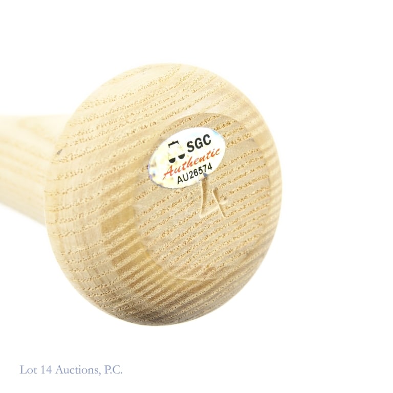 Hank Aaron Signed Baseball Bat (SGC) - 7