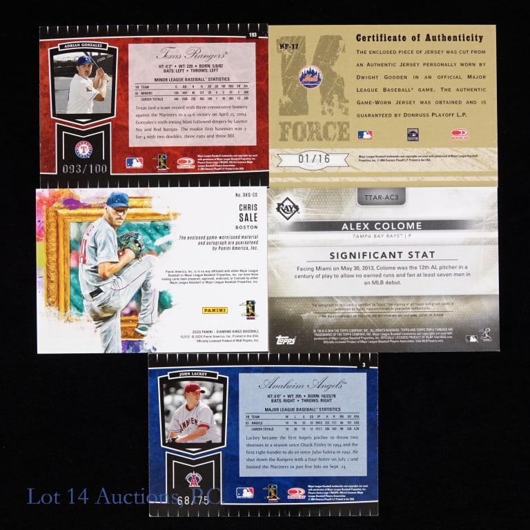 Baseball Auto Cards (5) - 2