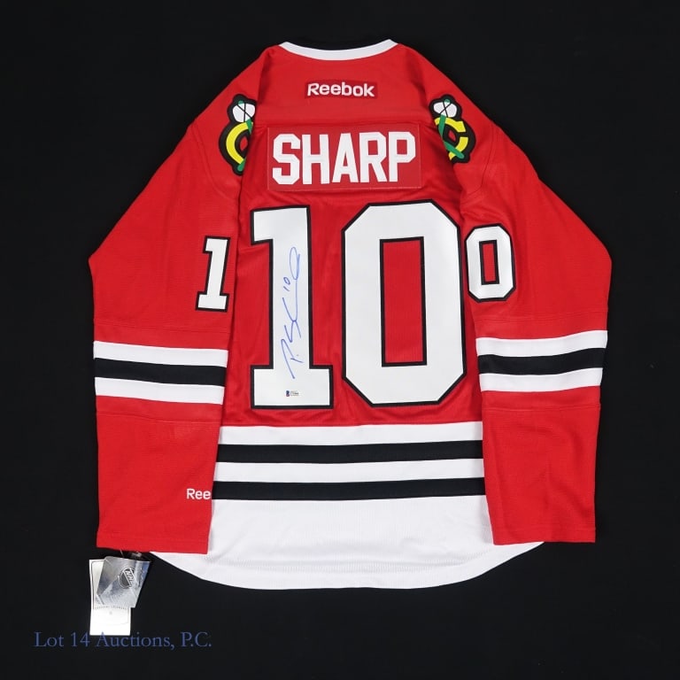 Patrick Sharp Signed Jersey & Puck - 2