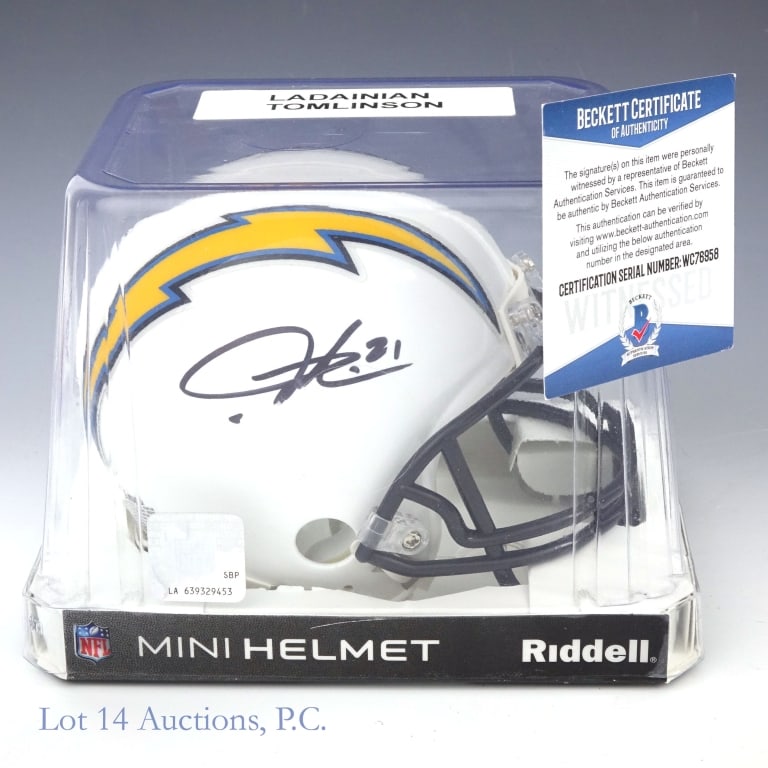 LaDainian Tomlinson Signed Mini Helmet Beckett (1 of 4)