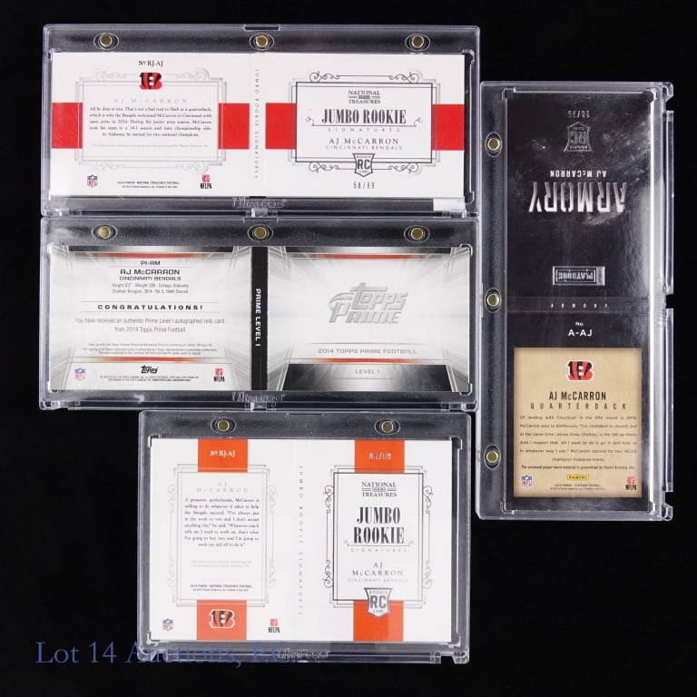 A J McCarron Rookie Patch Booklets, Most Auto (4) - 2