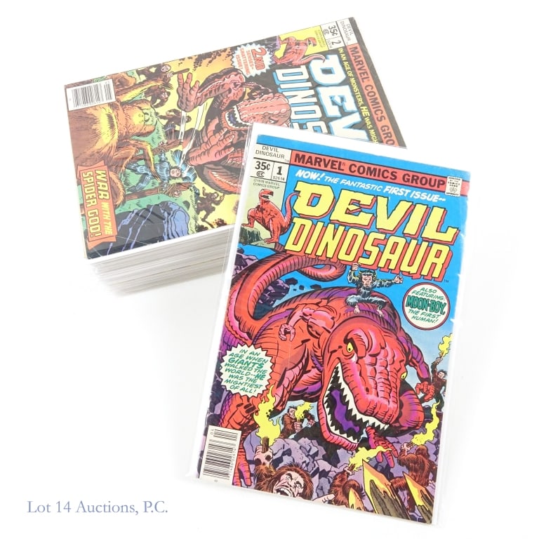 Godzilla & Devil Dinosaur, Key MARVEL (30): Godzilla & Devil Dinosaur, Key MARVEL (30). Collection of 30 Godzilla and Devil Dinosaur comic books including Key Issues. Some Key Issues: Devil Dinosaur #1 - First appearance and cover of