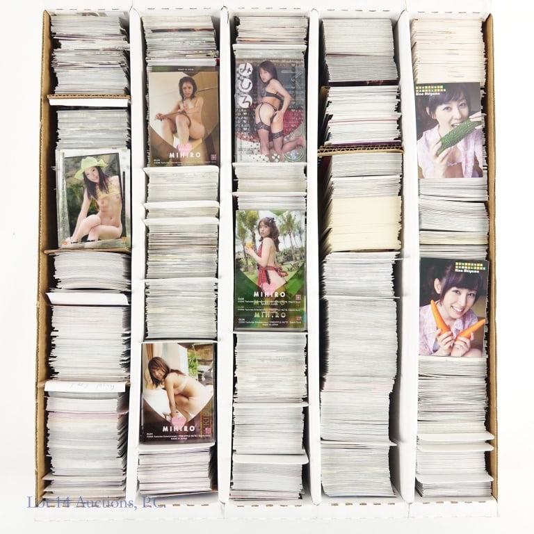 XXX Asst. Cards, Asian, Swimsuit etc. (+4000): XXX Asst. Cards, Asian, Swimsuit etc. (+4000). ADULT ONLY. MATURE CONTENT. NUDITY. Collection of over 4000 assorted trading cards. Pineapple Nuts, Angel Kiss, Hit's, Bomb, Sakurado, Fantazy