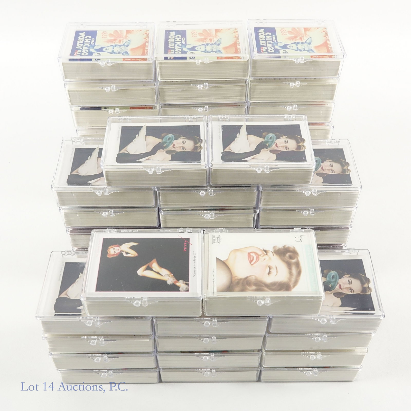 Pin-up Trading Card Sets, Varga, Elvgren (+2500): Pin-up Trading Card Sets, Varga, Elvgren, Petty (+2500). ADULT ONLY. MATURE CONTENT. NUDITY. Over 2500 trading cards making up multiple sets of George Petty, Gil Elvgren and Alberto Vargas. 