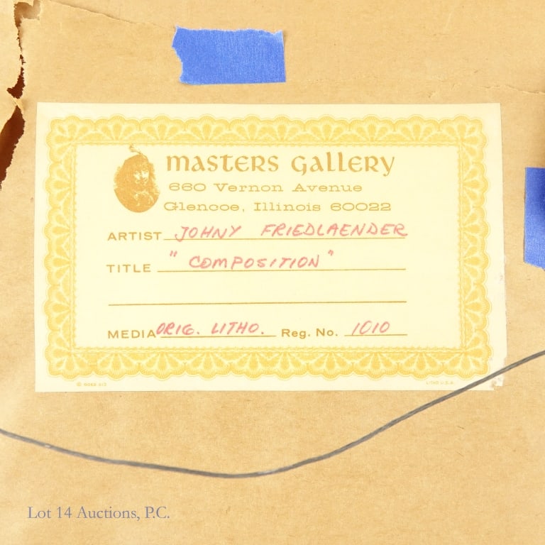 Johnny Friedlaender "Composition" Original Litho - 6